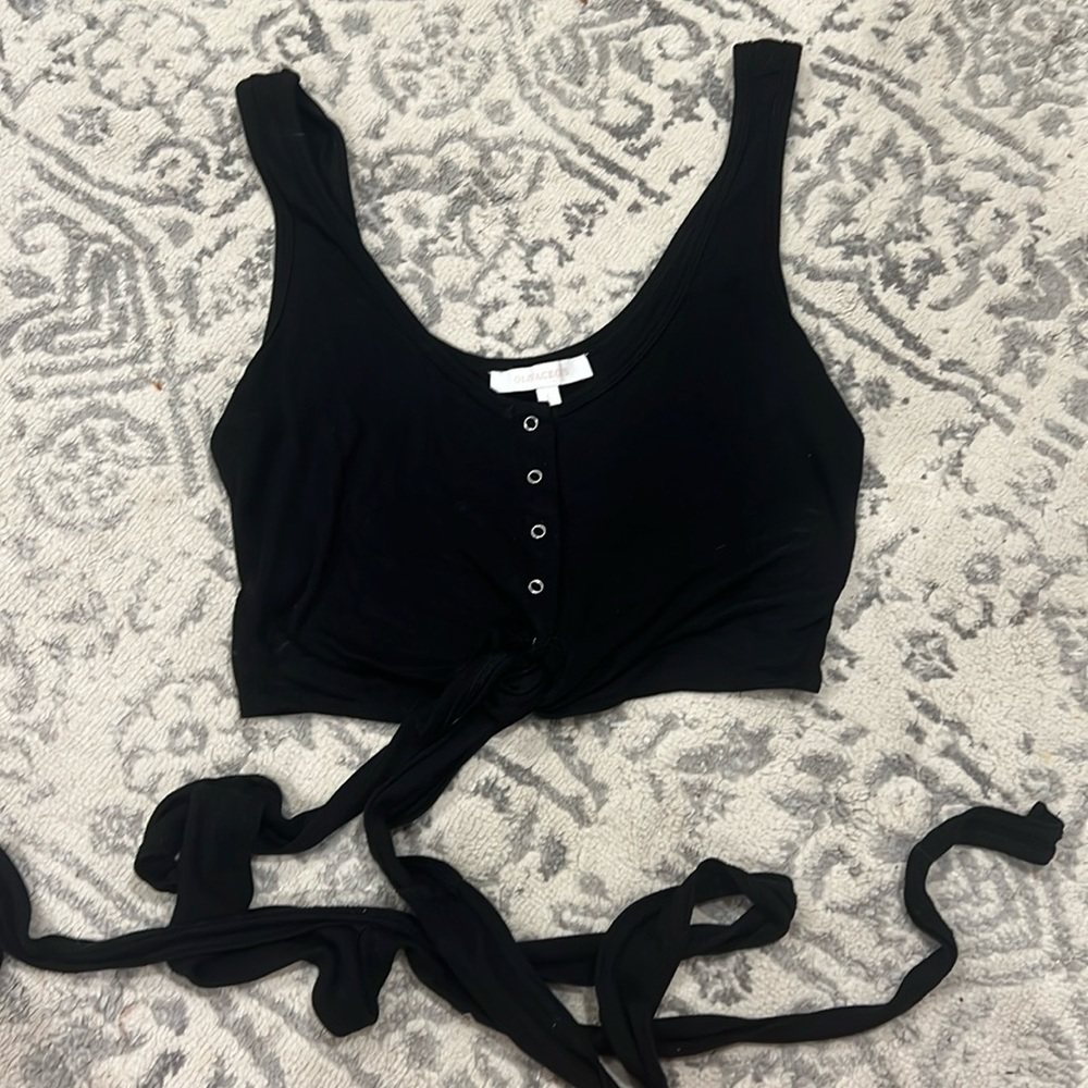 Black tie crop top